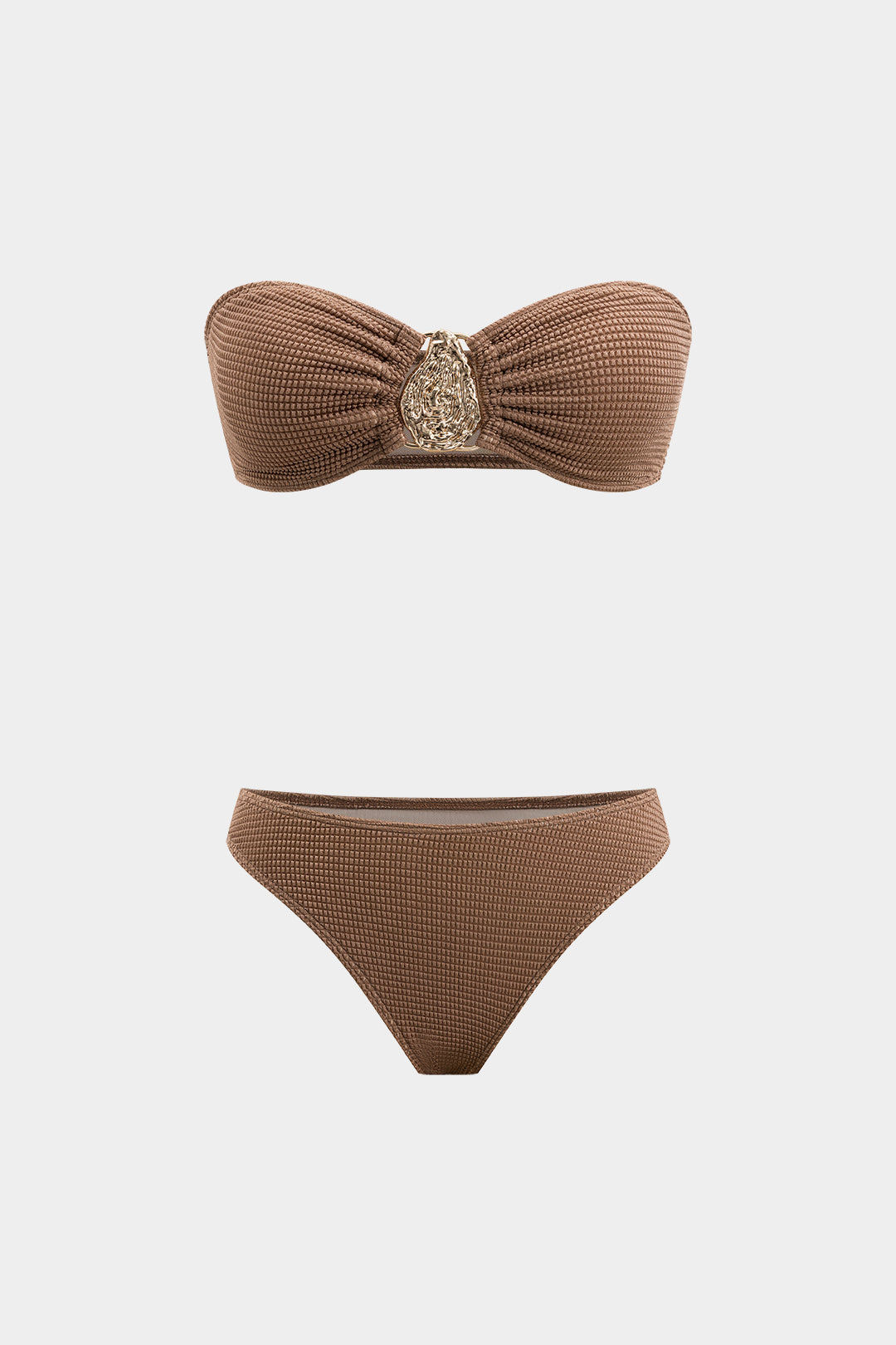 Metallic Dekor Bikini Ve Cover Up Seti