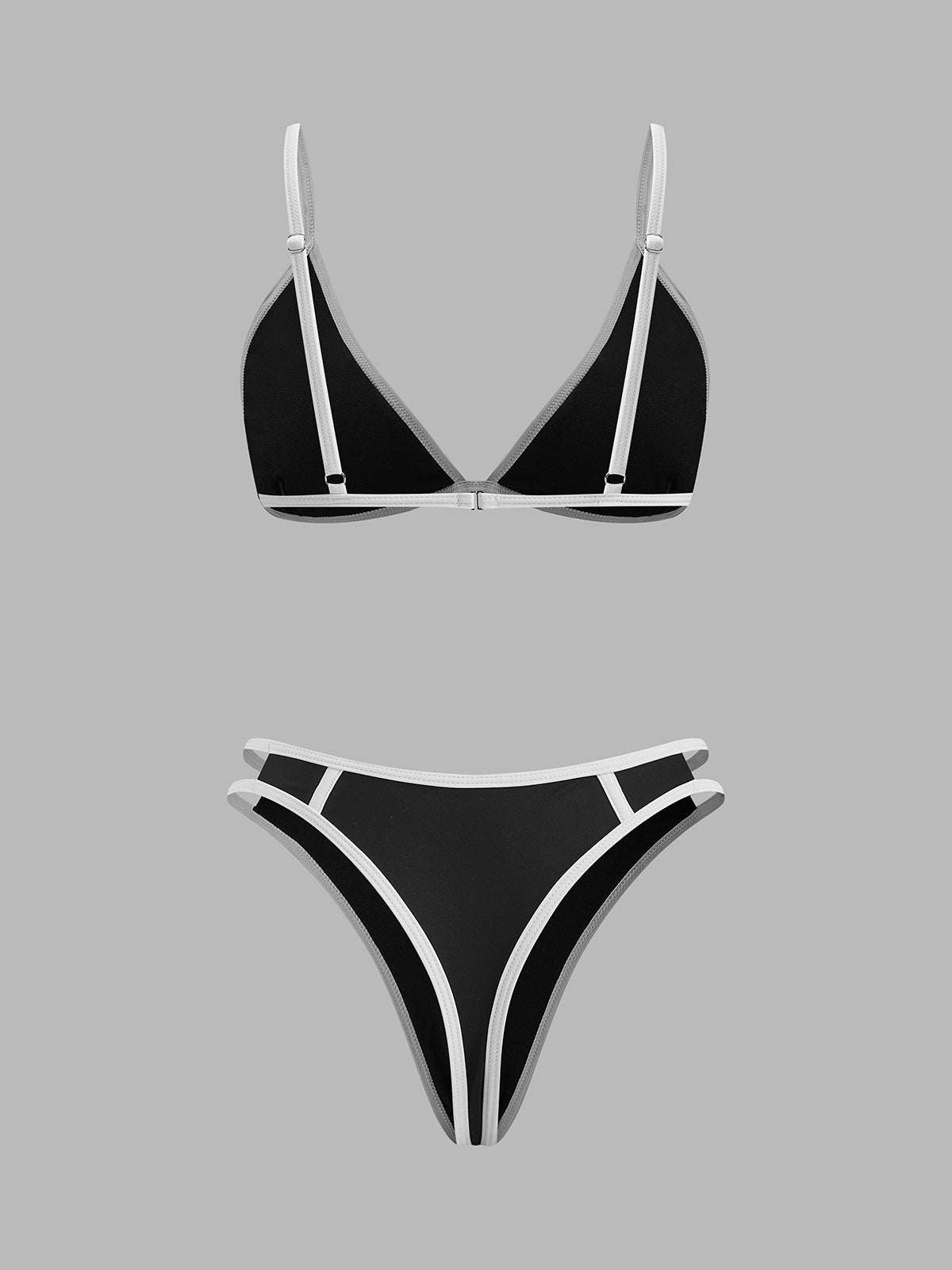 Şık Kontrast Kenar Detaylı Bikini Takımı ile Stil Sahibi Yaz Görünümü