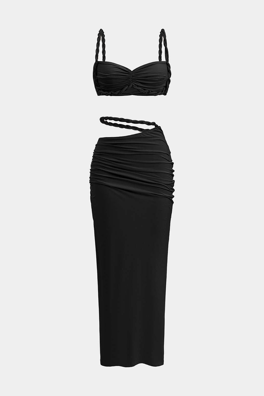 Sunset Crush: Saten Sırt Dekolteli Set