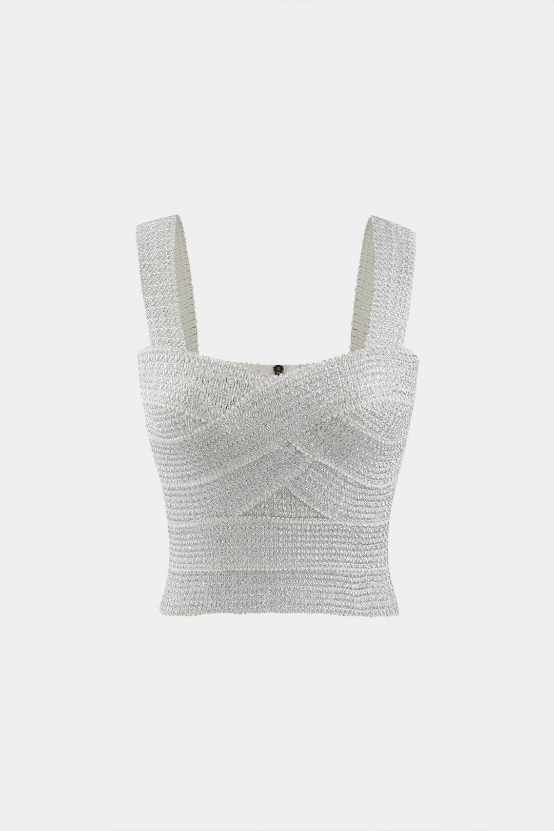 Zip Arkası Crop Bandaj Tank Üstü
