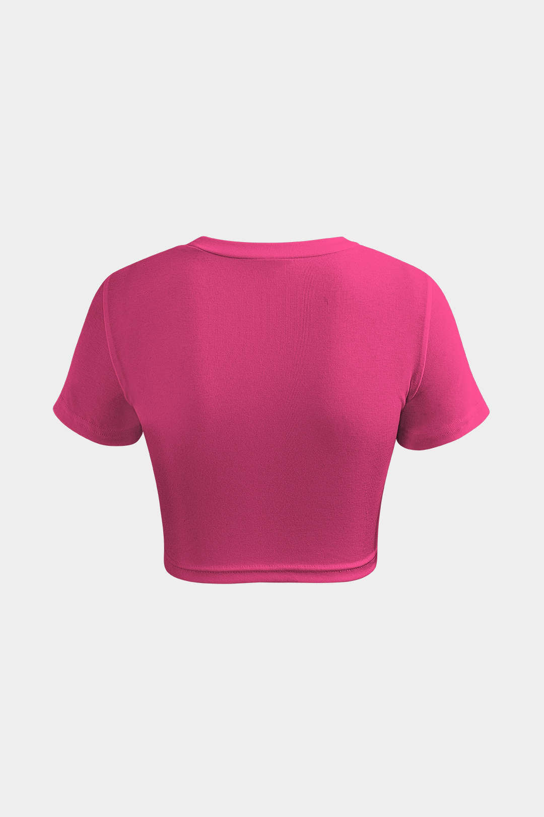 Basic Twist Hem Crop Tişört