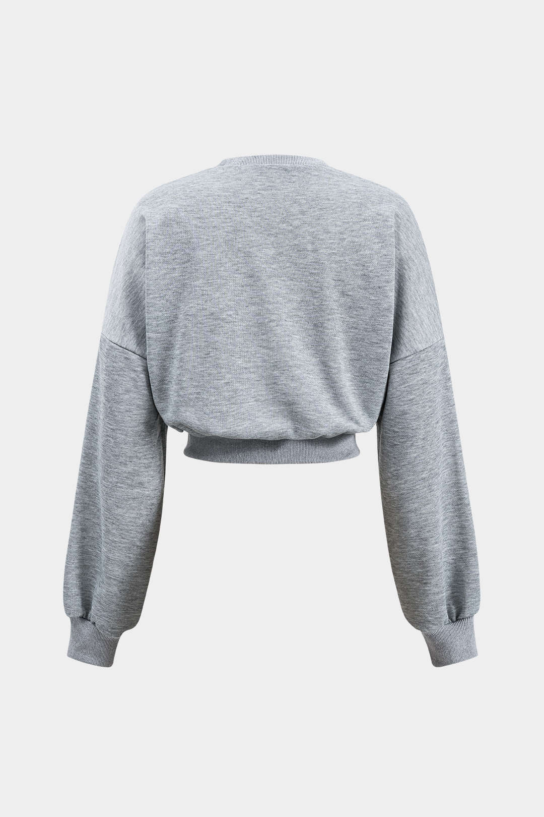 Yuvarlak Yaka Kemerli Uzun Kollu Sweatshirt Günlük Rahat