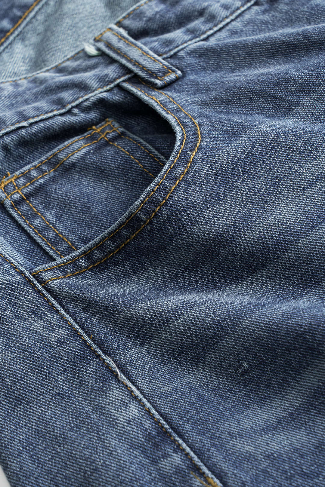 Denim Asimetrik Yüksek Bel Jean