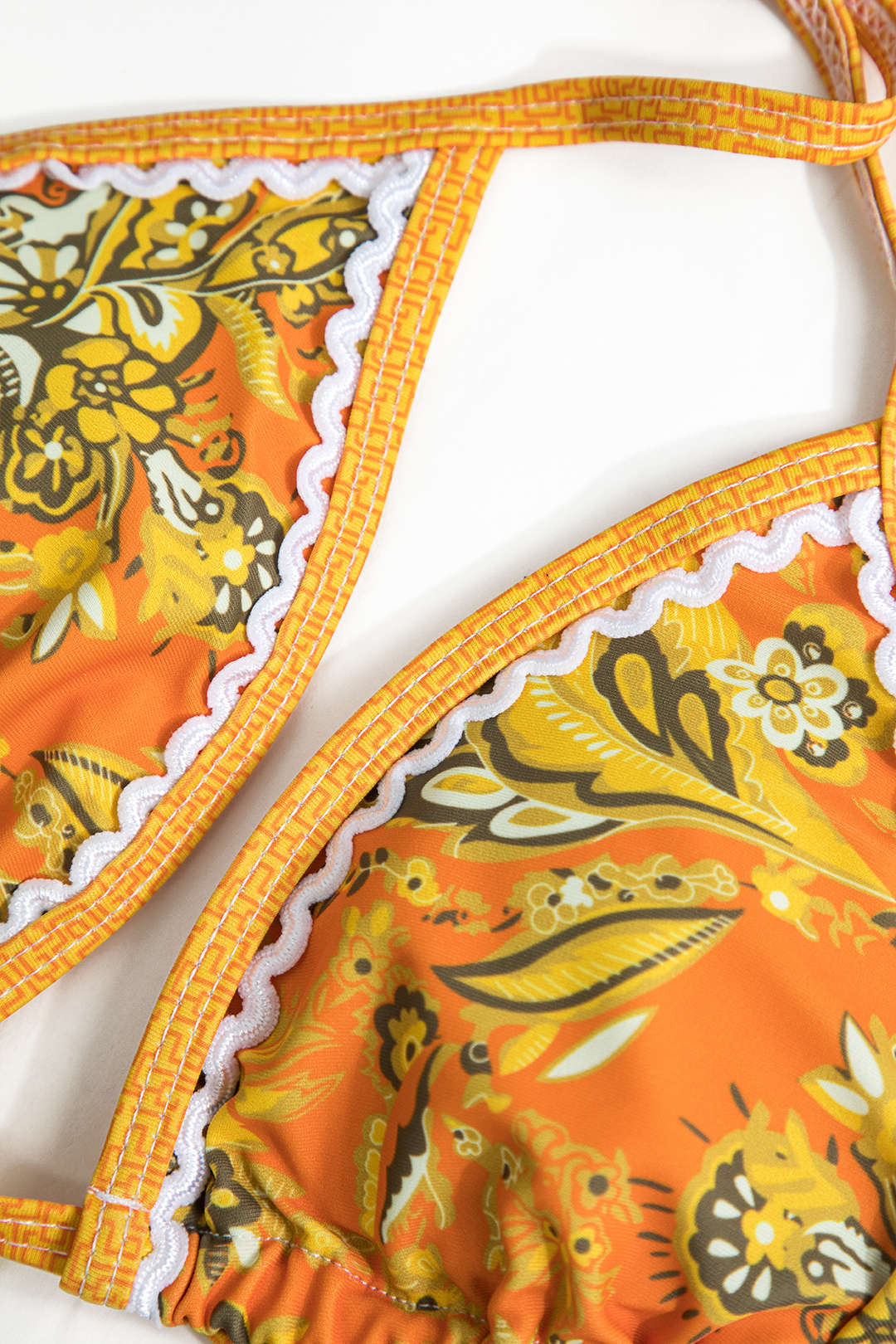Retro Baskılı Halter Bikini Seti