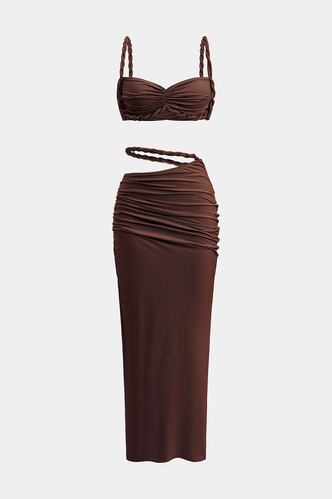 Sunset Crush: Saten Sırt Dekolteli Set