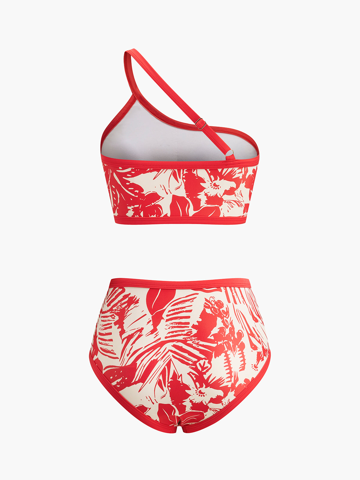 Tropikal Cennet Tek Omuzlu Bikini Takımı