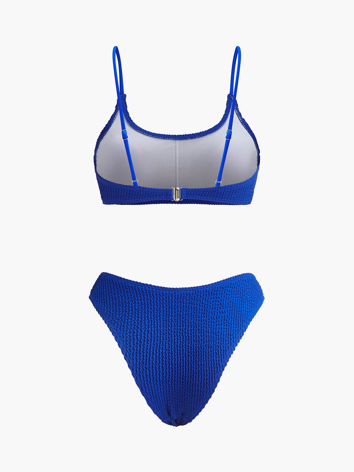 Şık Dokulu Ribanalı Yüksek Bel Bikini Seti
