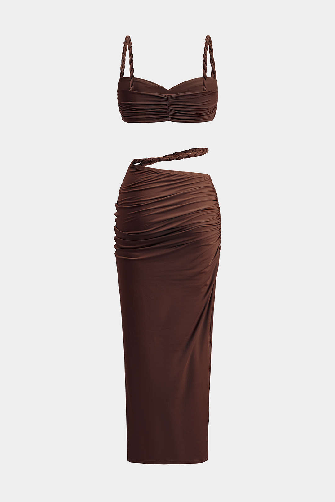 Sunset Crush: Saten Sırt Dekolteli Set