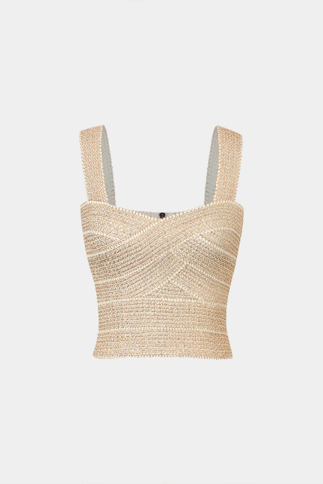 Zip Arkası Crop Bandaj Tank Üstü