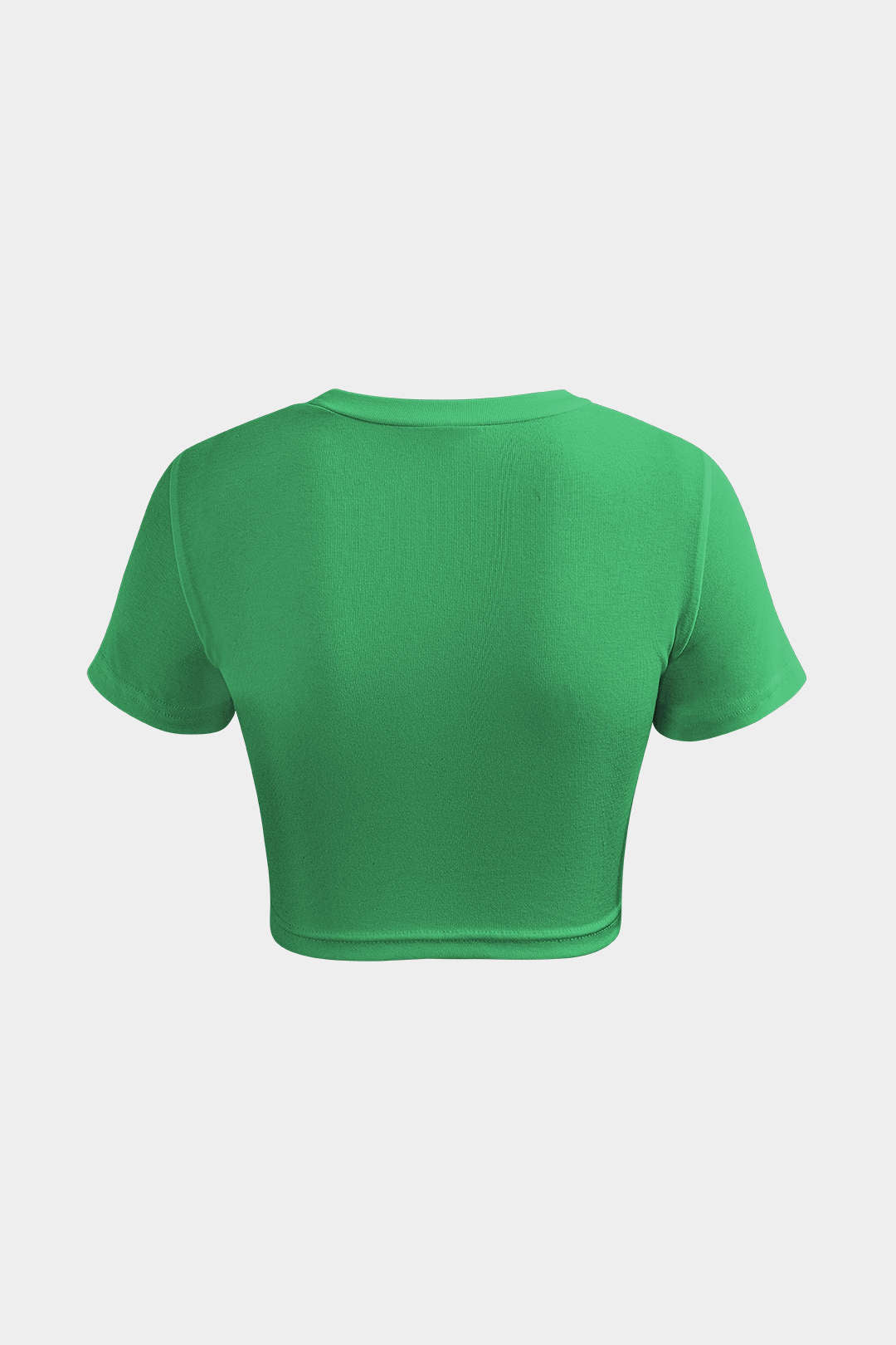 Basic Twist Hem Crop Tişört