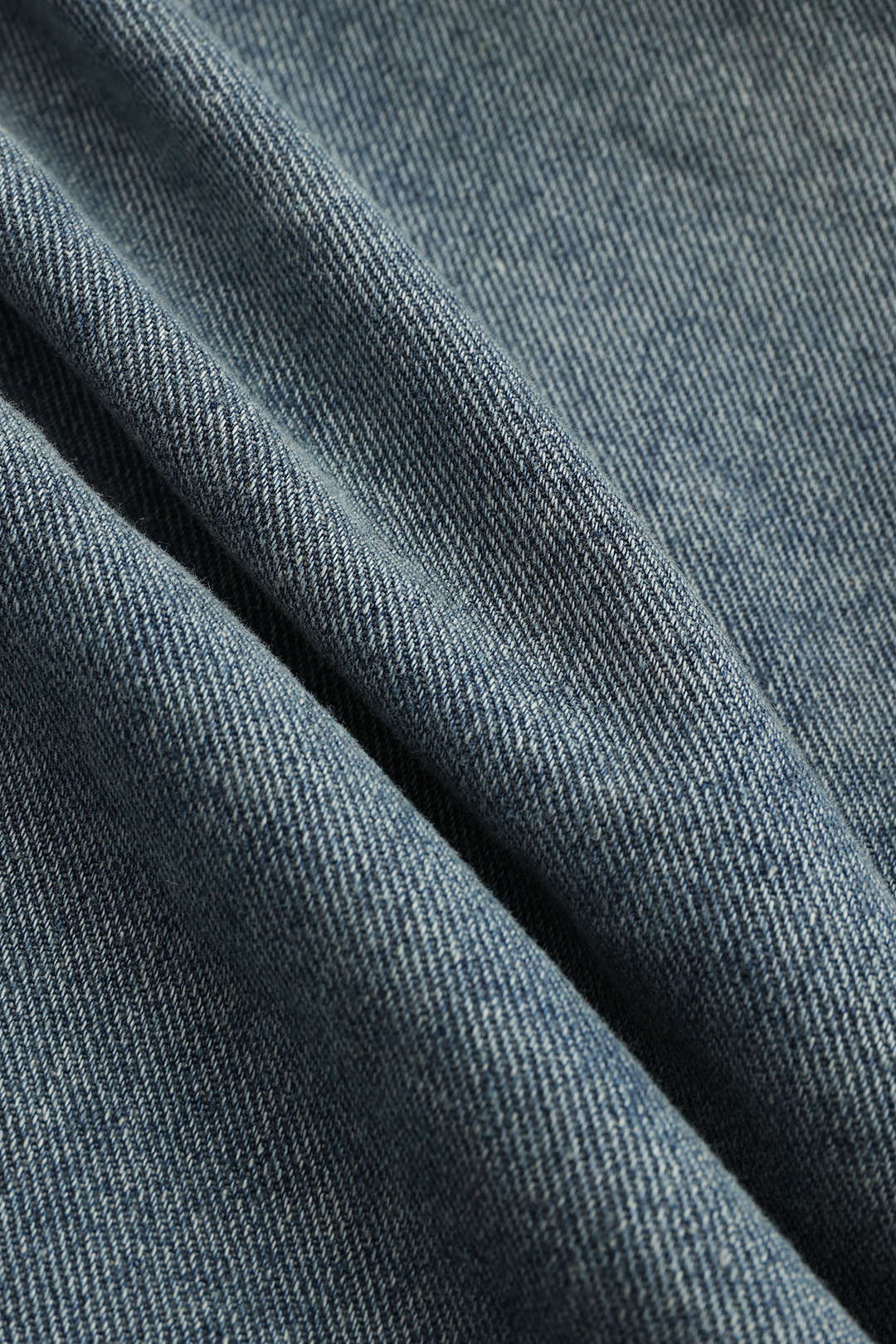 Mavi Kruvaze Bağcıklı Önden Düğme Detaylı Denim Ceket