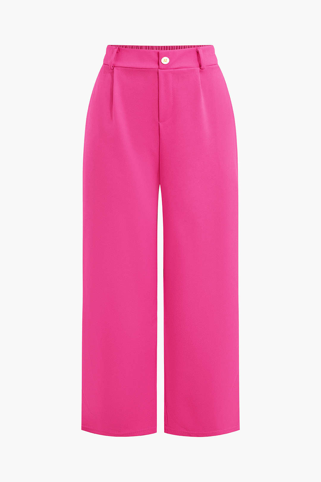 Basic Düz Kolsuz Bluz ve Düz Paça Pantolon Takımı