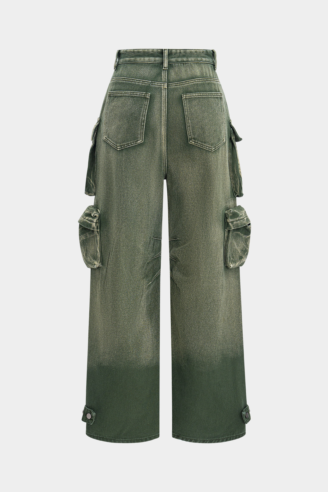 Ombre Çok Cepli Geniş Paça Kargo Jean