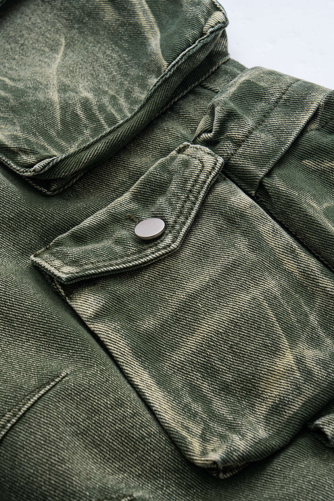 Ombre Çok Cepli Geniş Paça Kargo Jean