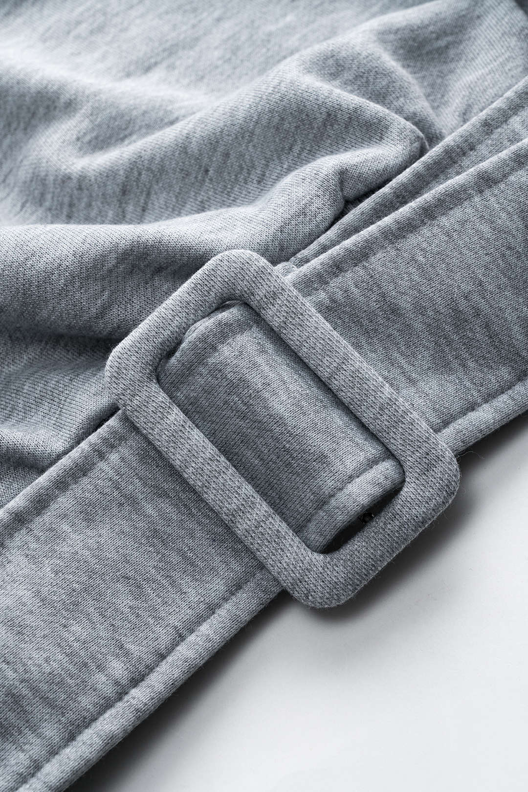 Yuvarlak Yaka Kemerli Uzun Kollu Sweatshirt Günlük Rahat
