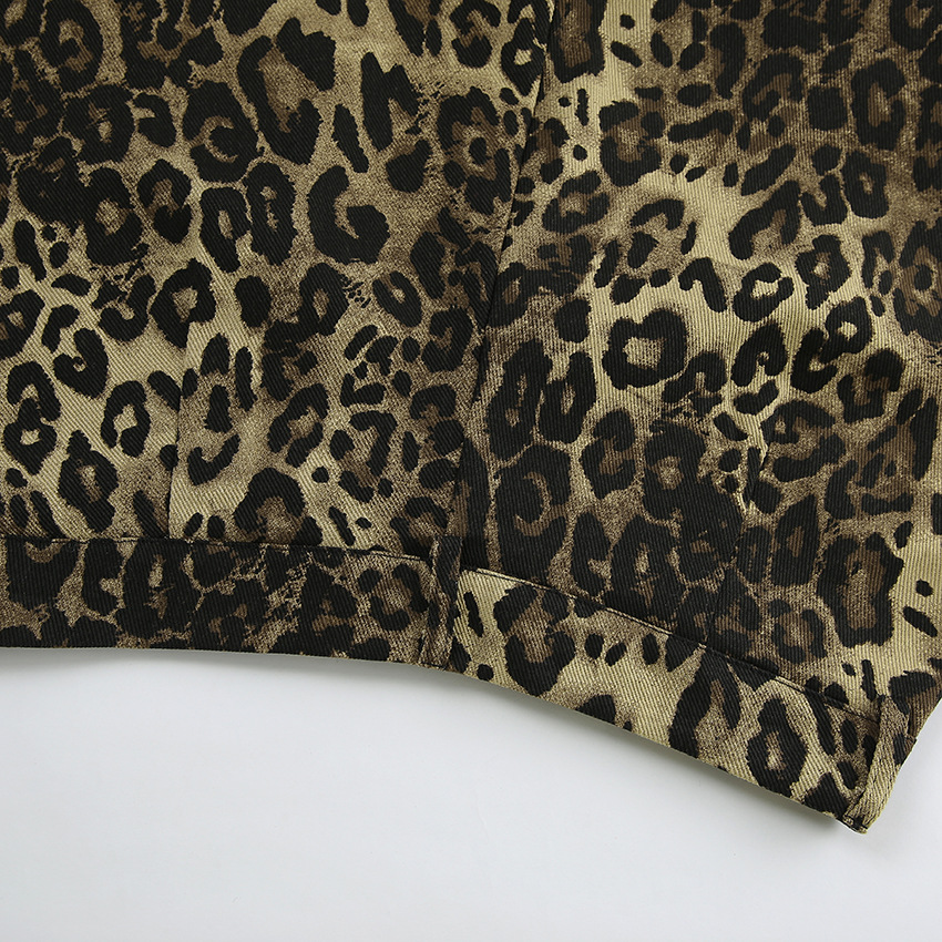 Leopar Desenli Mini Etek
